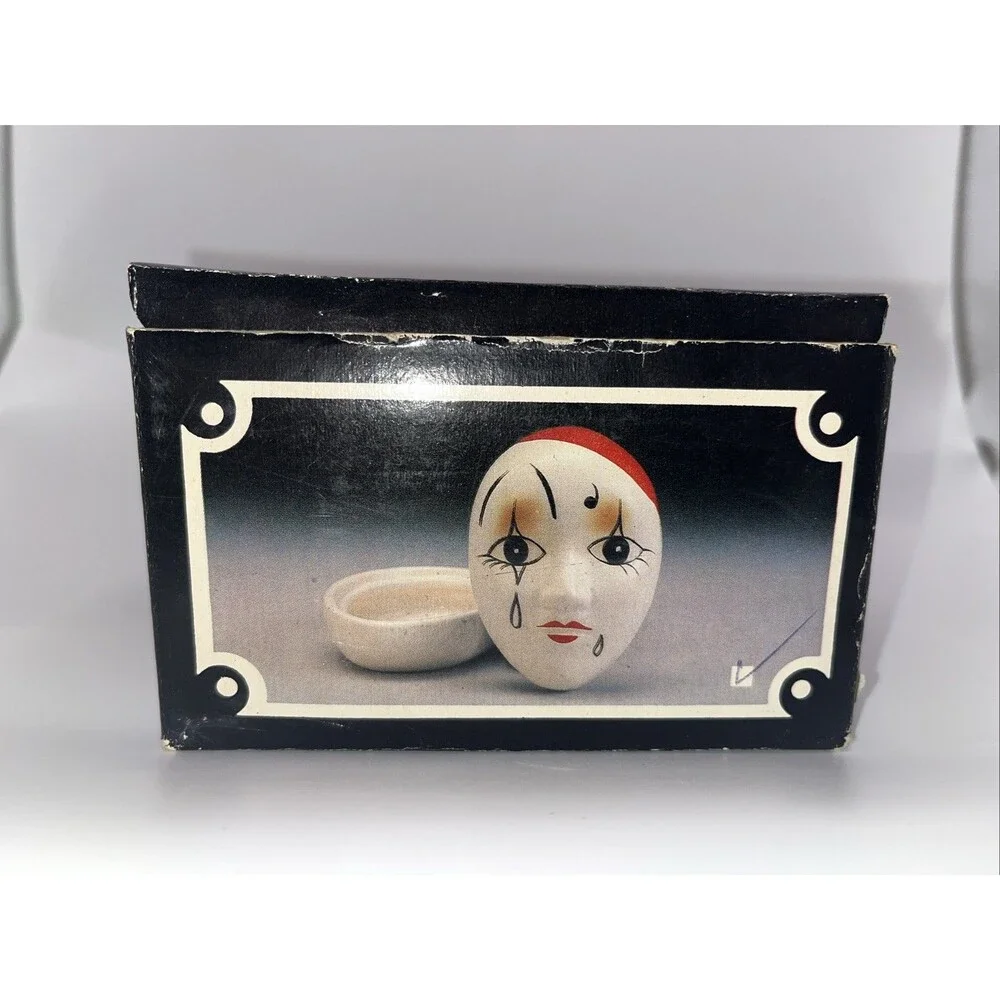 Vintage Hand Painted Face Pierrot Clown Face Trinket Box Price Products With Box